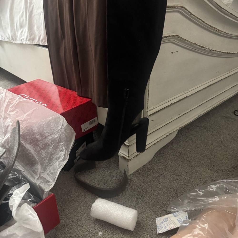Guess Black Heeled Boots